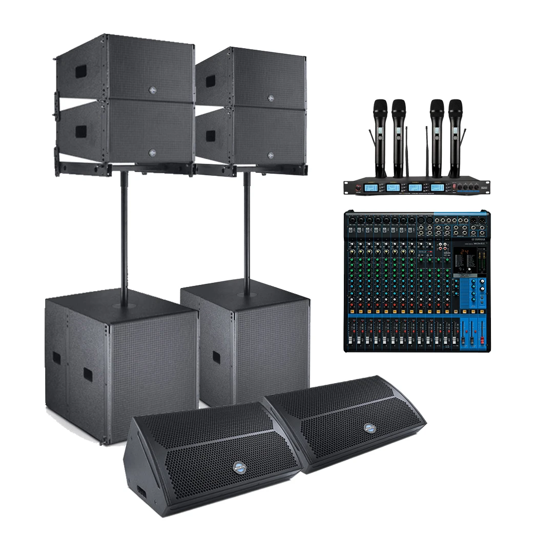 New Design Professional Active Speakers Outdoor Performance Stage Wedding Line Array Speakers Passive Professional