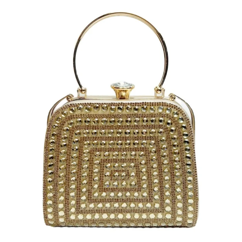 

Женская вечерняя сумка со стразами, рекомендуемая пряжка с замком, съемная цепочка, инкрустированная бриллиантами, сумка для вечеринки, свадебный клатч