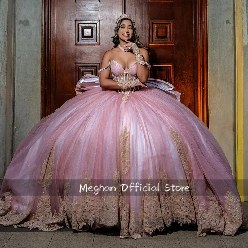 Quinceanera Dresses Kids Big Bow Sweetheart Corest Formal Tassles Occasion Dresses Vestidos De 15 Anos Customized
