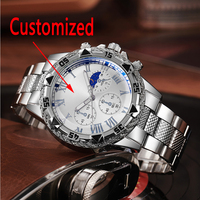 Luxury men's watch fully automatic mechanical waterproof rubber strap stainless steel strap fashionable and versatile men watch
