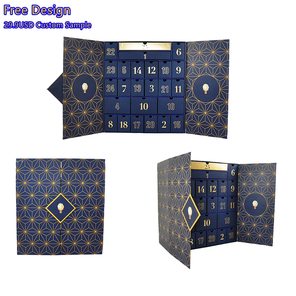 2025.Cosmetic Packaging Girl Gift Box Crystal Advent Calendar UV Advantage Foil Specifications Embossing Low Empty Advent Calend - Image 6