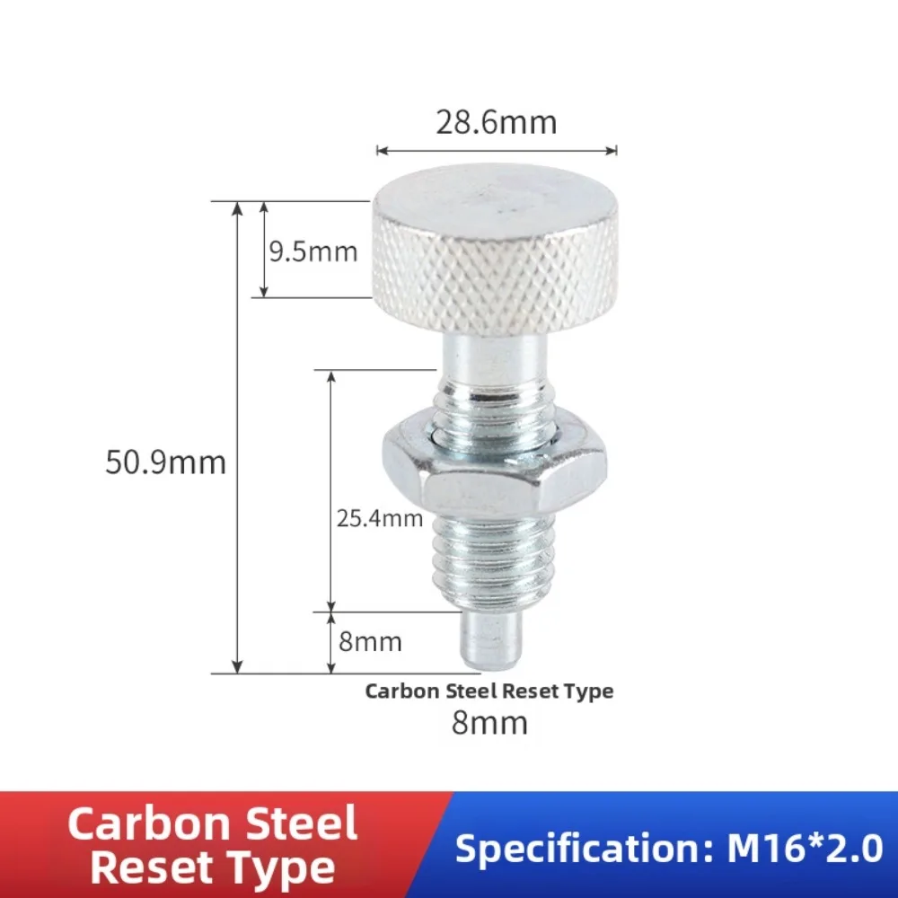 1Pcs M6 M8 M10 M12 M16 Spring Plunger Carbon Steel Stainless Steel Knurled Knob Plunger Self Locking Reset Type Retractable