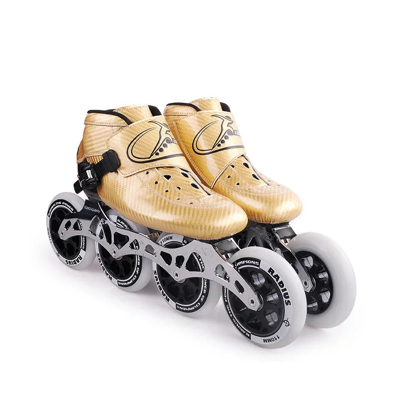 Professional 90mm 100mm 110mm adult speed inline skates SHR 85A PU wheels carbon fiber roller skates women men skate shoes