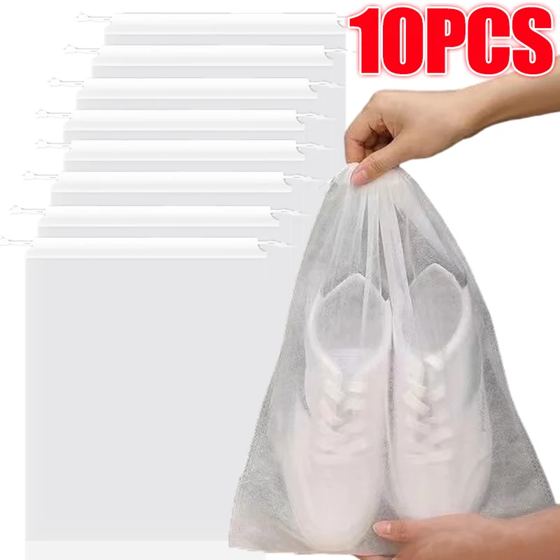 1-10pcs Shoes Storage Bag Closet Organizer Non-woven Travel Portable Bag Pouch Shoe Bags Drying Shoes Protect Organizer