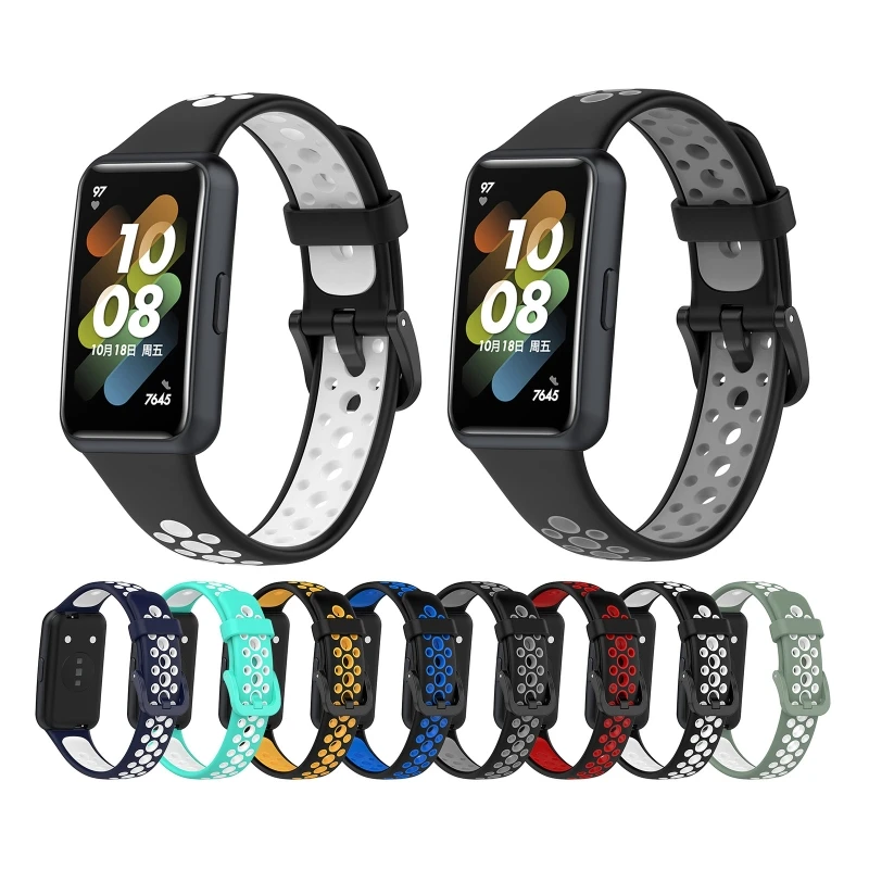 For HuaweiBand 7 Watch Adjustable Silicone  Strap Wristband Bracelet