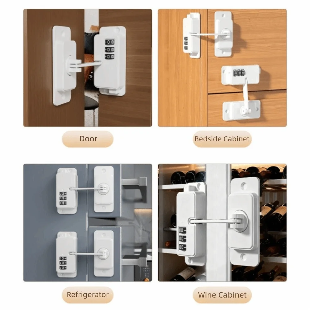 Password Safety Lock Coded Lock Digital Password Fridge Freezer Lock Multifunction Sliding Closet Cabinet Lock Kitchen Cabinets