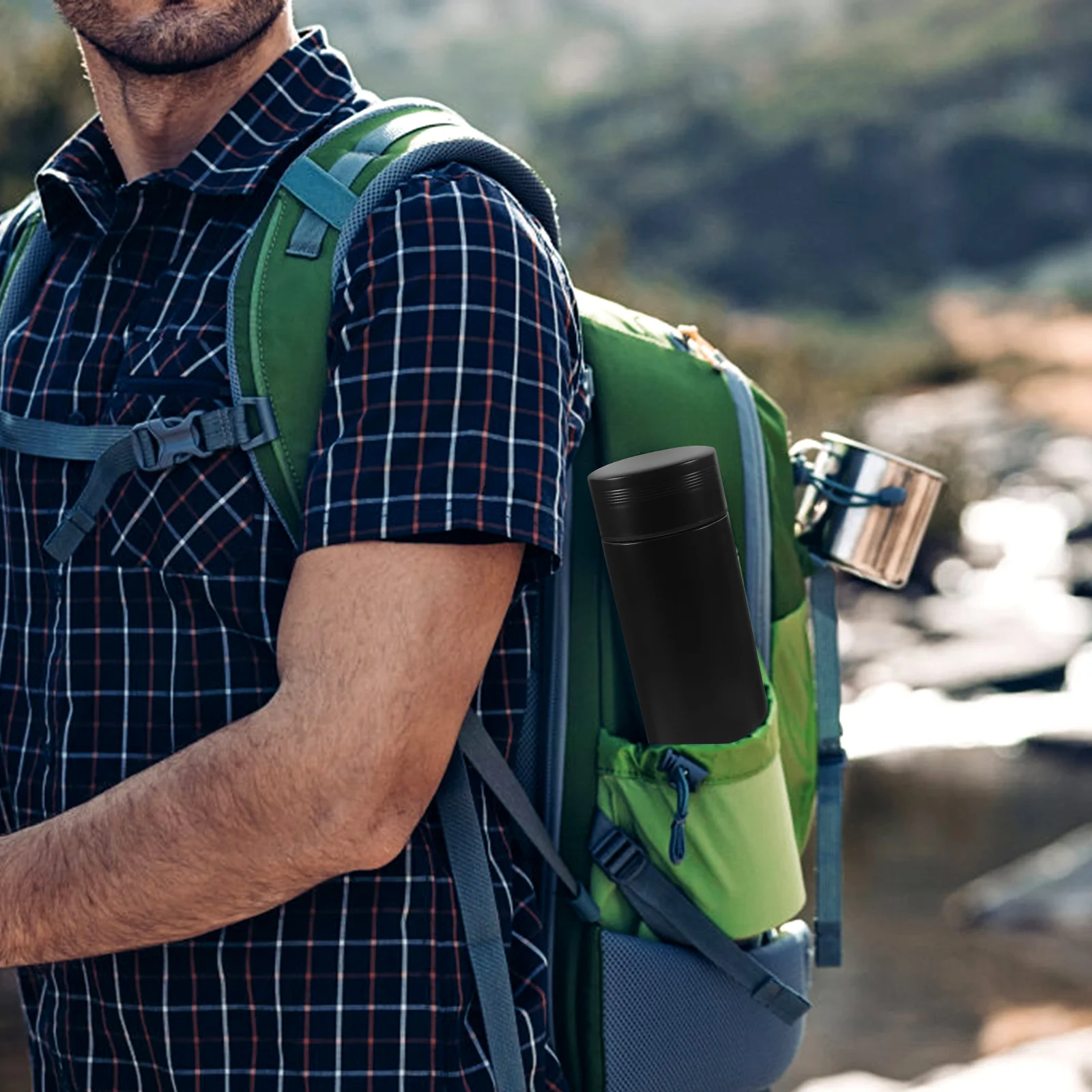 

Large Capacity 304 Stainless Steel Vacuum Insulated Water Bottle Black Leakproof Travel Outdoor Sports Thermal Cup for Hot Cold