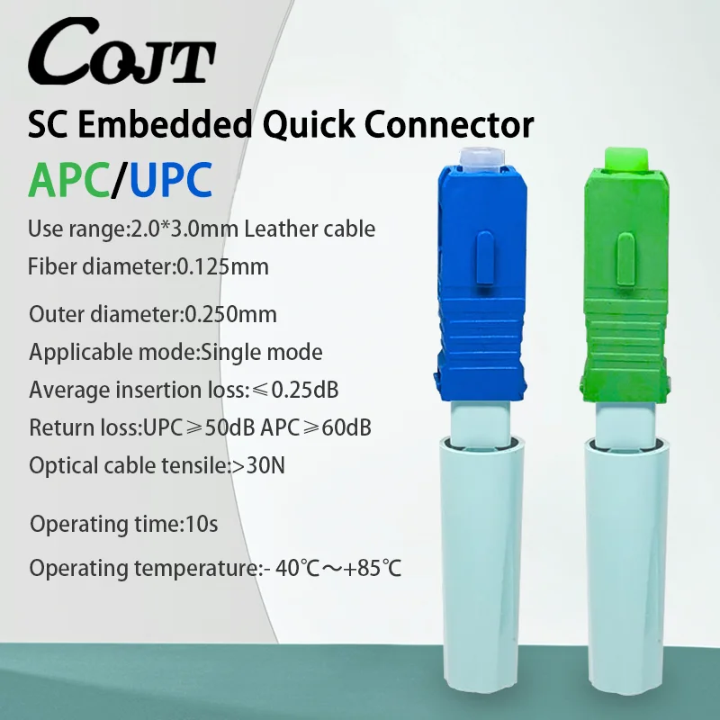 

New SC APC SM Single-Mode Optical Connector FTTH Tool Cold Connector Tool SC UPC Fiber Optic Fast Connector