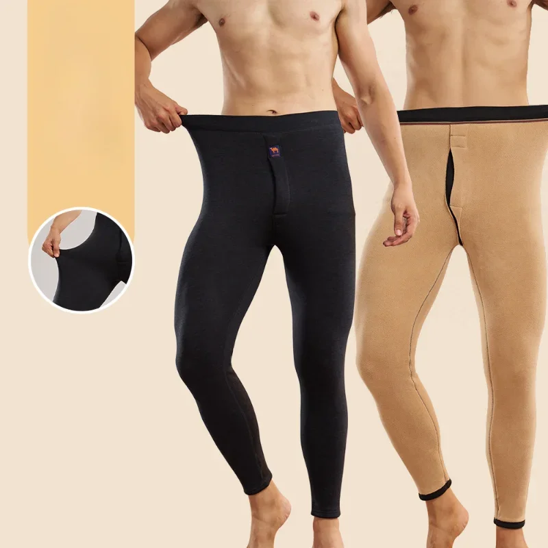 

Thermal Underwear Men Winter Clothes Fleece Keep Warm Leggings Soft Underpants Also Can Sleepwear
