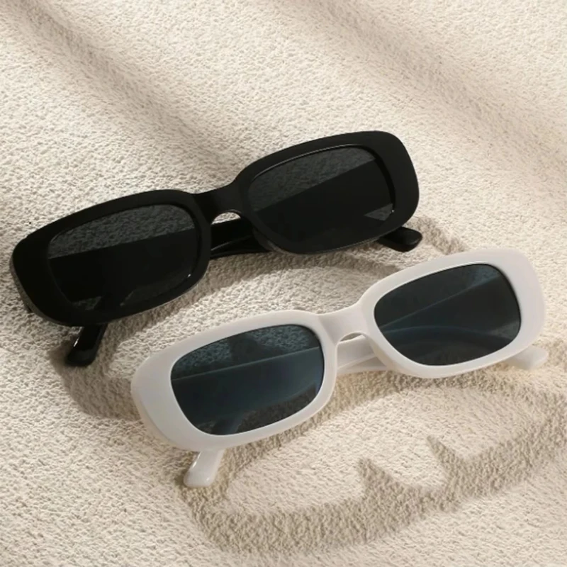 

1/2/3/4Pcs Small Sunglasses Women Men Trendy Vintage Brand Designer Hip Hop Square Sun Glasses Female Eyewear