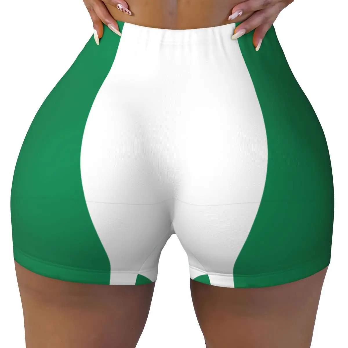 Women Yoga Shorts Nigeria Flag Workout Shorts Fitness quick-dry Ladies Yoga Gym Running Short Pants Sportswear