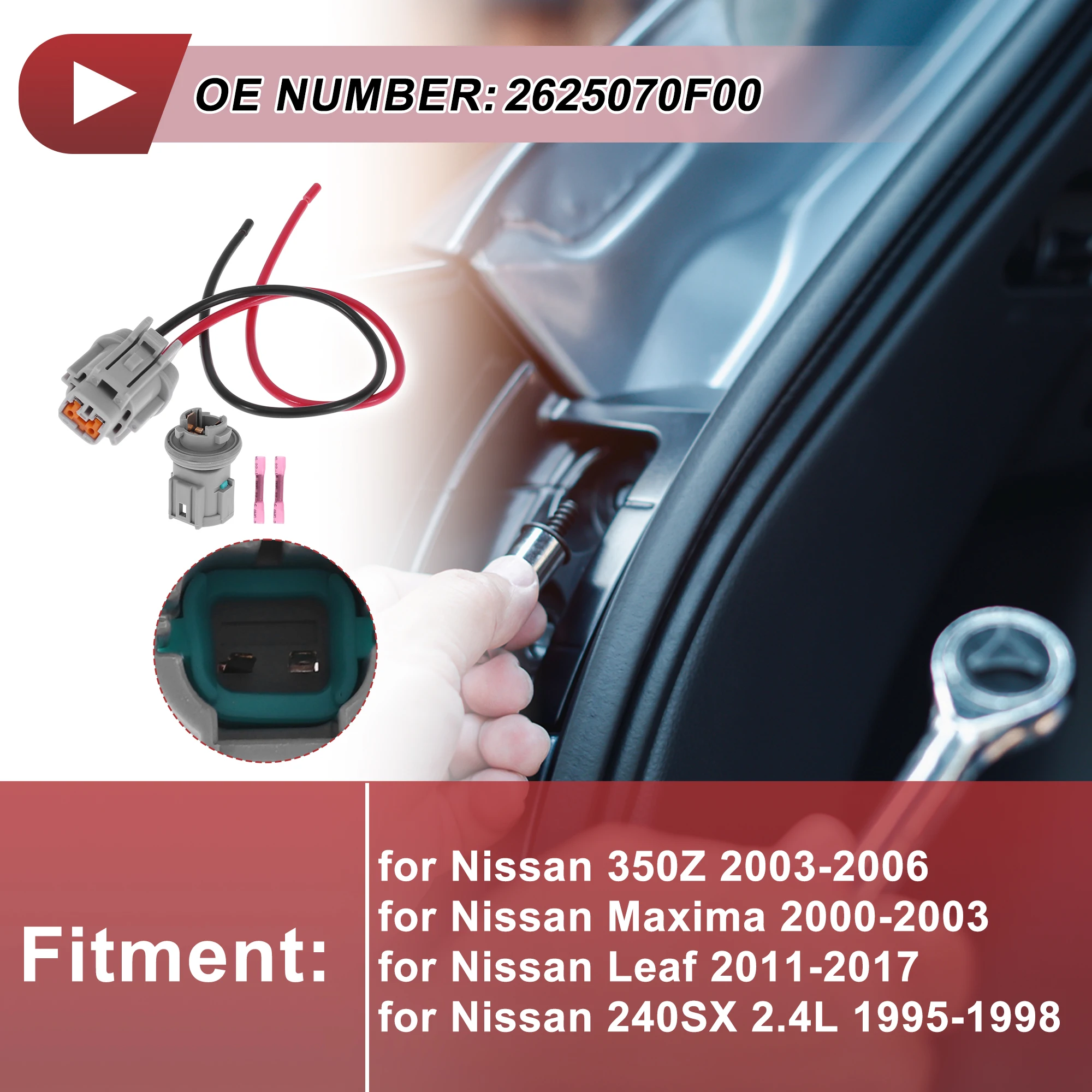 

X Autohaux Marker Light Socket Wiring for Nissan 350Z 2003-2006 No.2625070F00 Bulb Pigtail