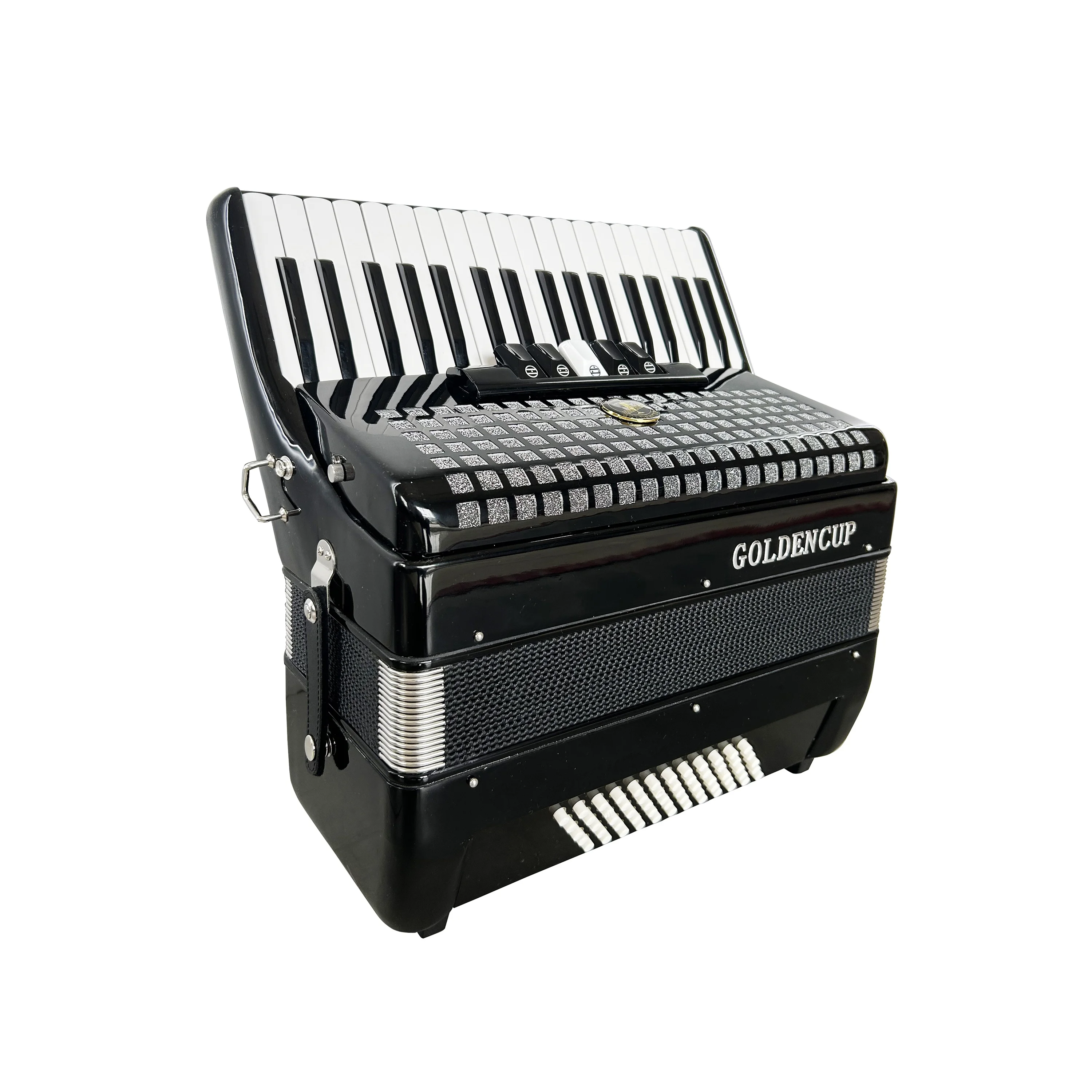 전문가용 60베이스 5레지스터 아코디언 34버튼 레드 셀룰로이드 피아노 키보드 JP3460 크로매틱 악기 우드