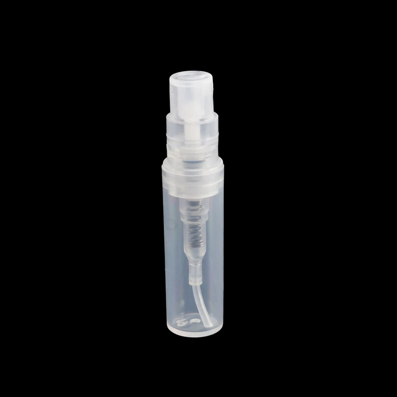 Mini Garrafa De Spray De Plástico Transparente, Adequado para Viagem, Perfume Vazio Amostra Spray, 2 ml, 90Pcs