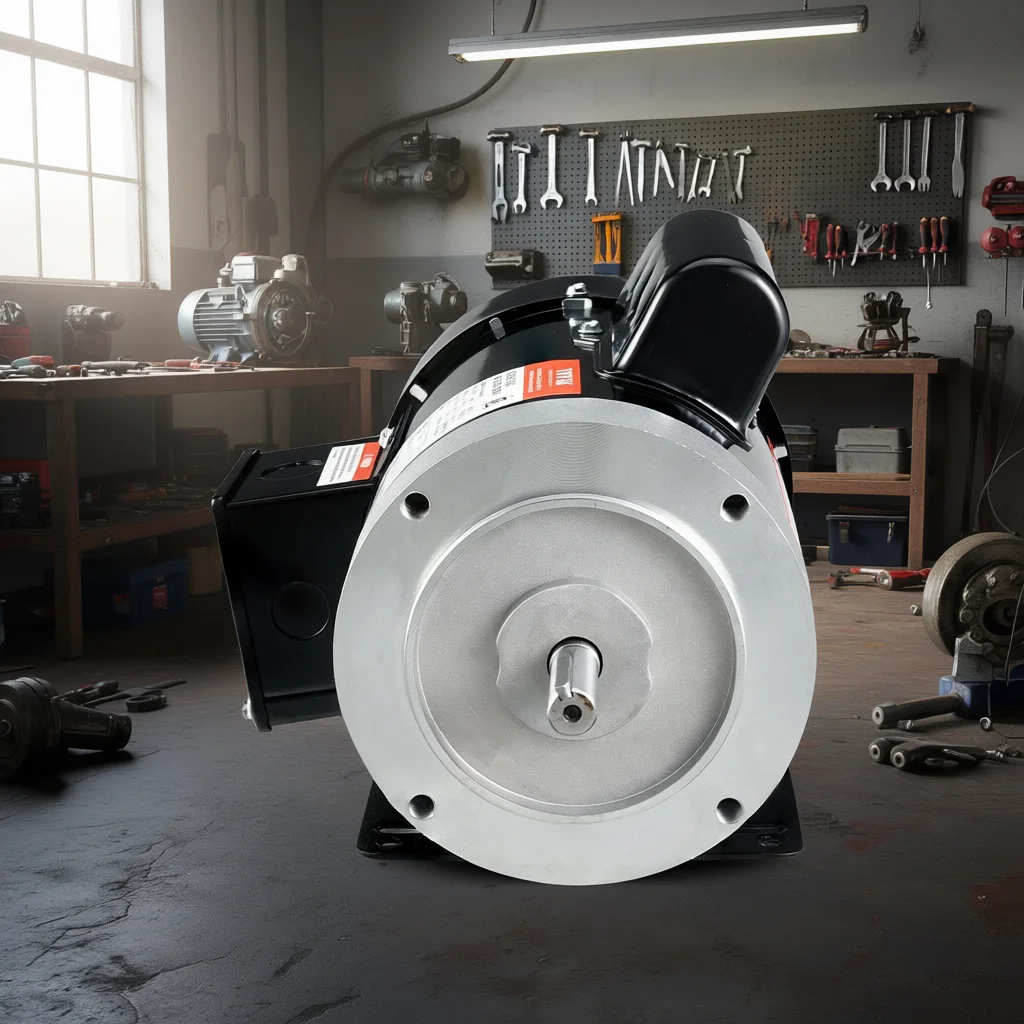 Single Phase 1 HP Electric Motor 3450 rpm 115V 56C Frame Base Mounted for Air Compressor