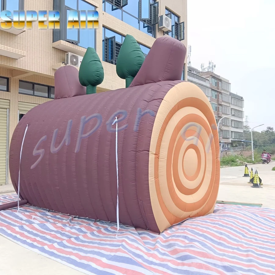 منزل شجرة قابل للنفخ على شكل جذع بتصميم مخصص مشهور للحفلات الخارجية العائلية #1