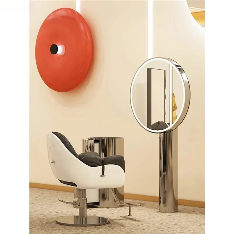 Internet Celebrity High-End Hair Salon Mirror Table Perm and Dye Area Stainless Steel Barber Shop Mirror Hair Salon Special