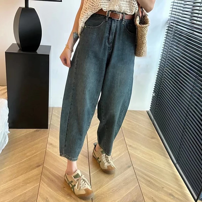 Oversized Heavenly Silk Slim Collapse Jeans Women's Summer 2023 New Slim Wide Leg Pants Harlan Pants