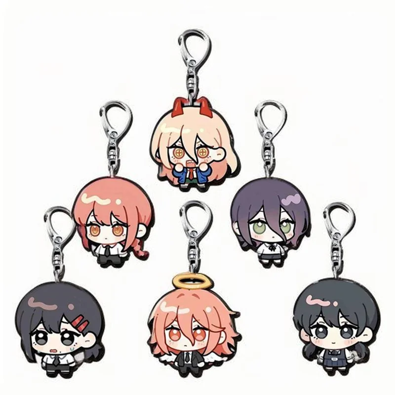 Anime Chainsaw Man Reze Makima Kobeni Power Nayuta Himeno Cosplay Keychain Acrylic Ornament Key Chain Keyring Accessories Prop