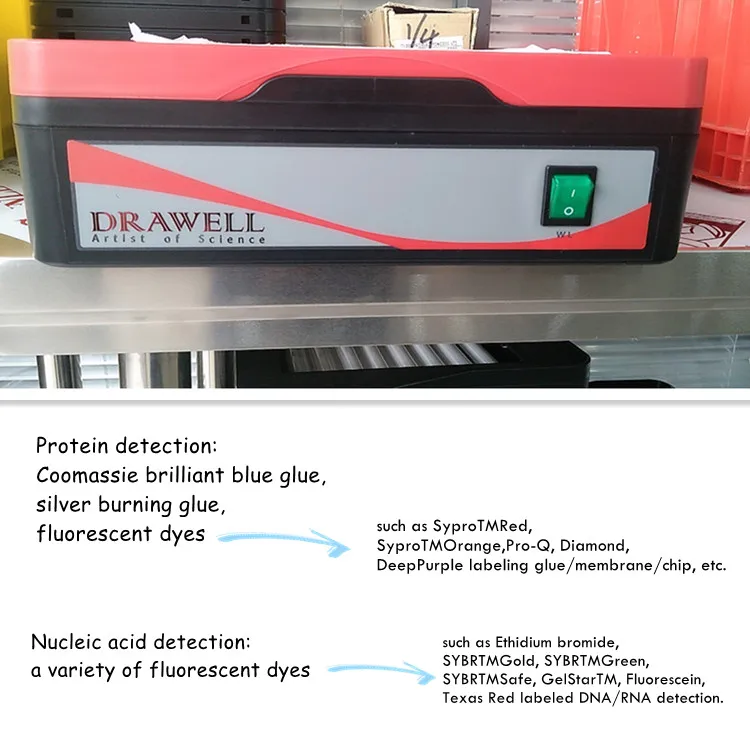 UV Ultraviolet Drawell Lab DNA RNA GEL UV Transilluminator