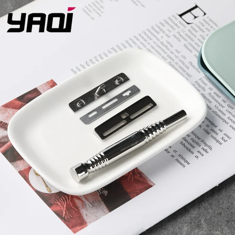 

2026 Flash Sale！YAQI Romulus Polished 316 stainless Steel AC Blade Single-edged Mens Shaving Safety Razor