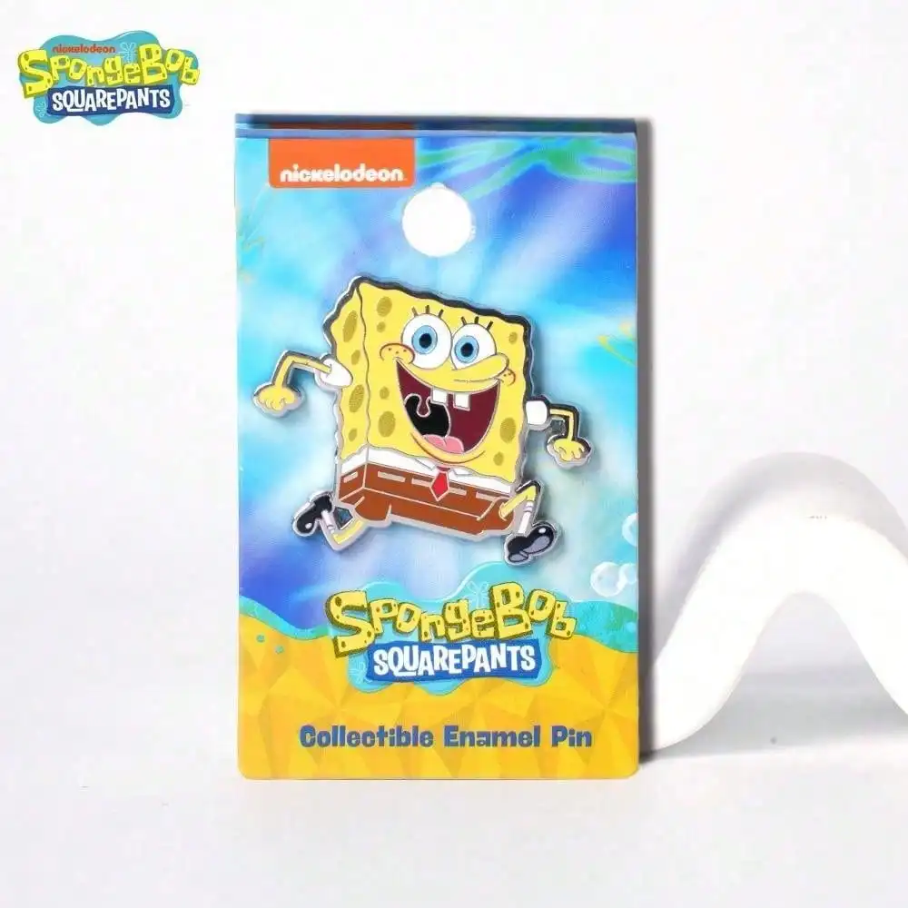 1PC Spongebob Officially Licensed Collectible Pins Alloy Enamel Pin Novelty Jewelry Anti Rust Metal Brooch Anime Backpack Pin