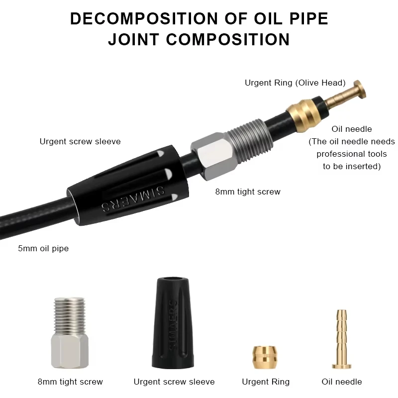 Bicycle Brake Copper Olive Head Connecting Insert/Oil Needle Kit for Shimano BH59 BH90 Sram Magura Tektro Hydraulic Disc Brake - view 5