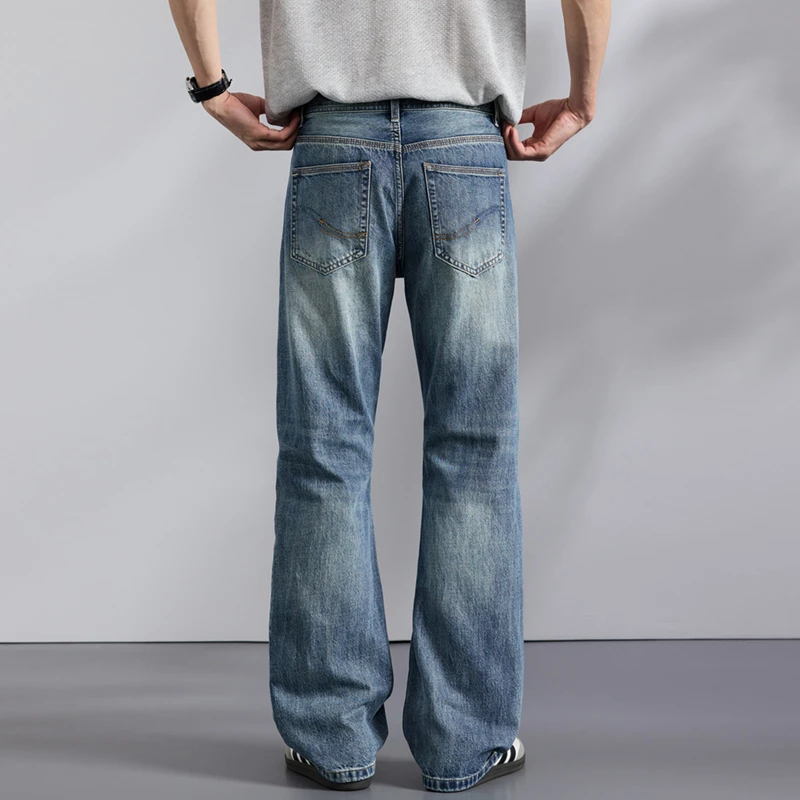 

2026 Men's Straight-leg Jeans Vintage Streetwear Loose Denim Pants Fashion Pockets Male Full Length Trousers Mens Clothing