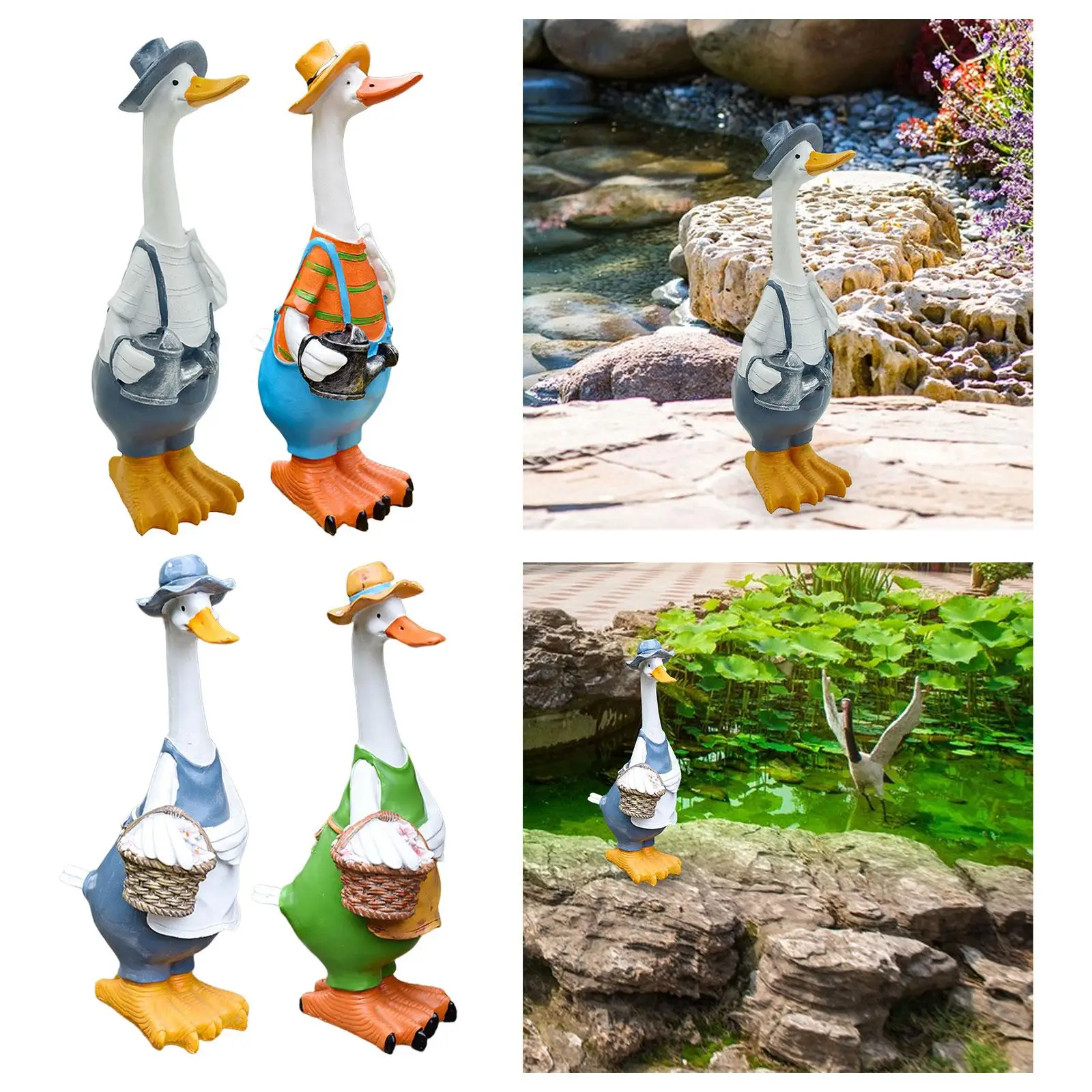 

Садовая утка, орнамент, декор, статуи, художественный декор, мультяшные коллекции, статуя утки, садовая статуя для наружного газона, патио, двора, заднего двора