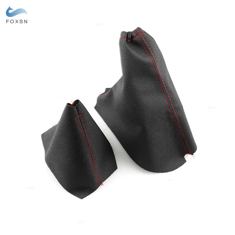 Microfiber Leather Car Accessories Center Gear Shift Collars Handbrake Gaiter Boot Cover For Land Rover Freelander 2 2008-2013