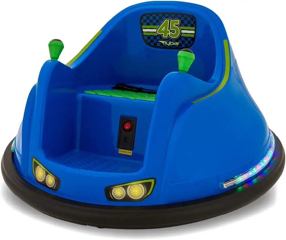 

Electric Bumper Car 6V for Toddlers, Kids, Baby Ride On Toys, Ages 1.5-4 Years, LED Lights, 360 Degree Spin, Supports up