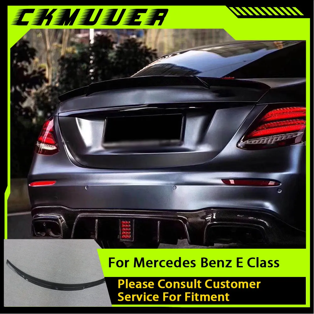 

CKMUUER для Mercedes Benz E Class W213 E200 E300 E400 E550 седан 2017-2019 B стиль углеродное волокно багажник автомобиля спойлер крыло