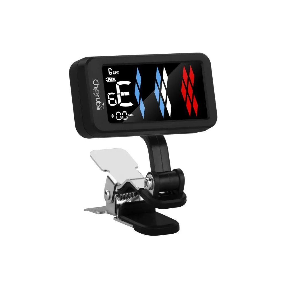 Cherub Flow Tune Clip WST-905Li Guitar Tuner 4 Display Modes Mini Clip-on Tuners for Chromatic Guitar STD CPS Bass Ukulele Parts