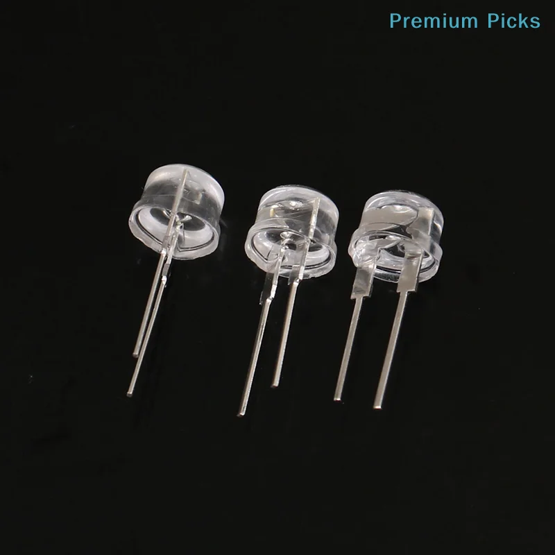 portable20Pcs LED 8mm Straw Hat Lamp Bead White Cold Light 0.75W Big  F8MM Hight Power Hat Light-emitting Diode