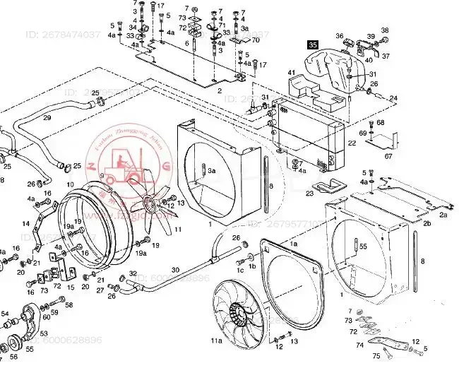0009820811 Balance Water Tank 351 Suitable for Linde Forklift Accessories Expansion Auxiliary Water Tank BCC