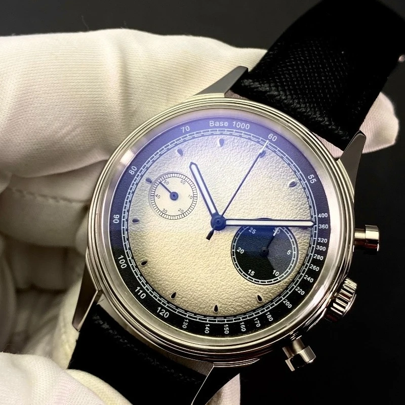 For bourgeoisie high sense temperament splicing light luxury extreme manual mechanical chronograph watch fashion bright color