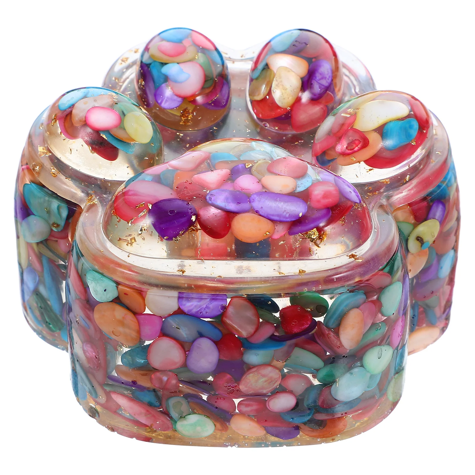 

Natural Crystal Paw Design Jewelry Box Small Trinket Container for Jewelry Keys Accessories Desktop Organization Home Bedroom