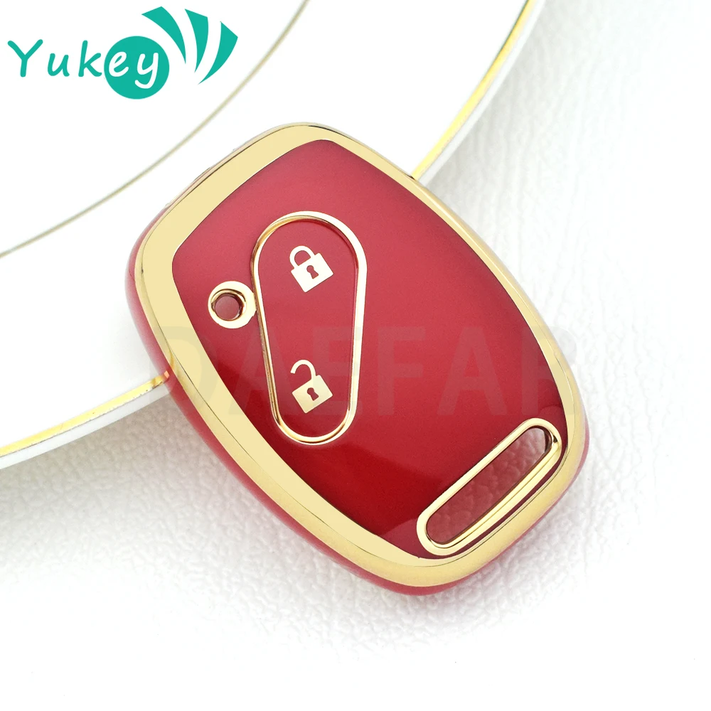 For Honda CR-V Civic Insight Fit SRV FRV Chord 7 Jazz Gr8 150 R TPU 2 Buttons Car Key Case Shell Remote Fob Cover