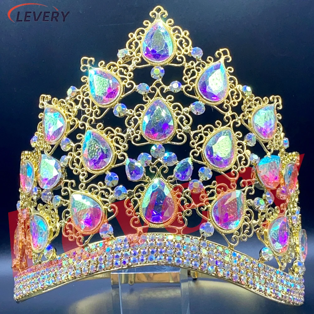 Levery Sparkling Crystal Princess Tiaras for Women Girl Crown Queen Headband Fashion Headpiece for Wedding Birthday Bride Bridal