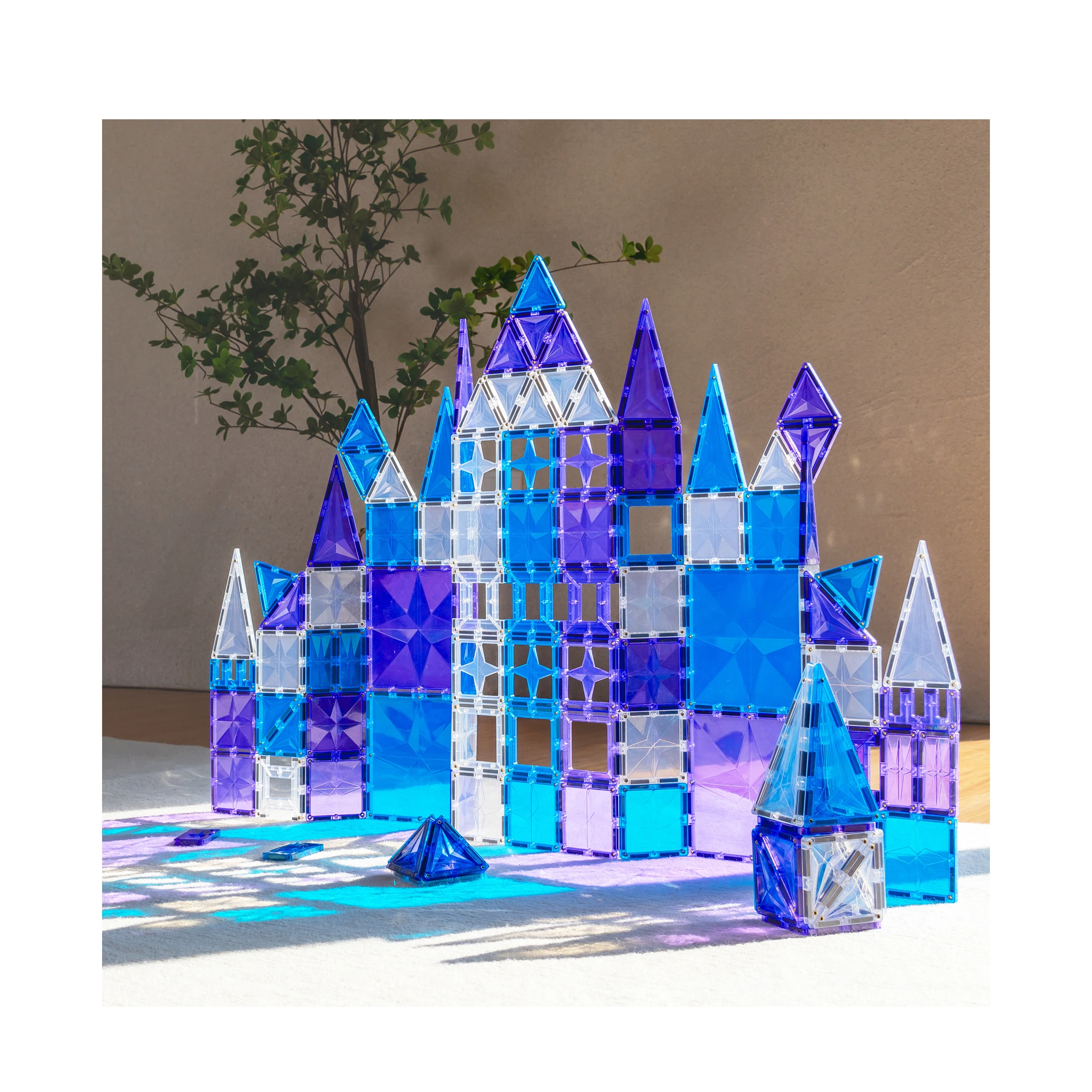 

MNTL Wintry ICE & Snow Магнитные строительные блоки Плитка 120 шт. Детские развивающие DIY Паровые игрушки Монтессори для детей