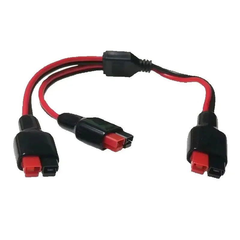 30A 1 to 2  Connector 14AWG Solar Panel Outdoor Power Battery Plug Line For Portable RV Electric Vehicles 1 to 2 Power Cable