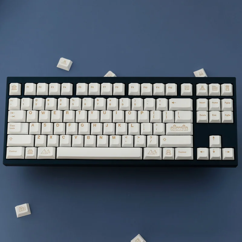 

1 комплект GMK Minimall Civilizations Keycaps PBT Dye Subbed Key Caps Cherry Profile Keycap с ISO Enter 6U 6.5U 7U Пробел