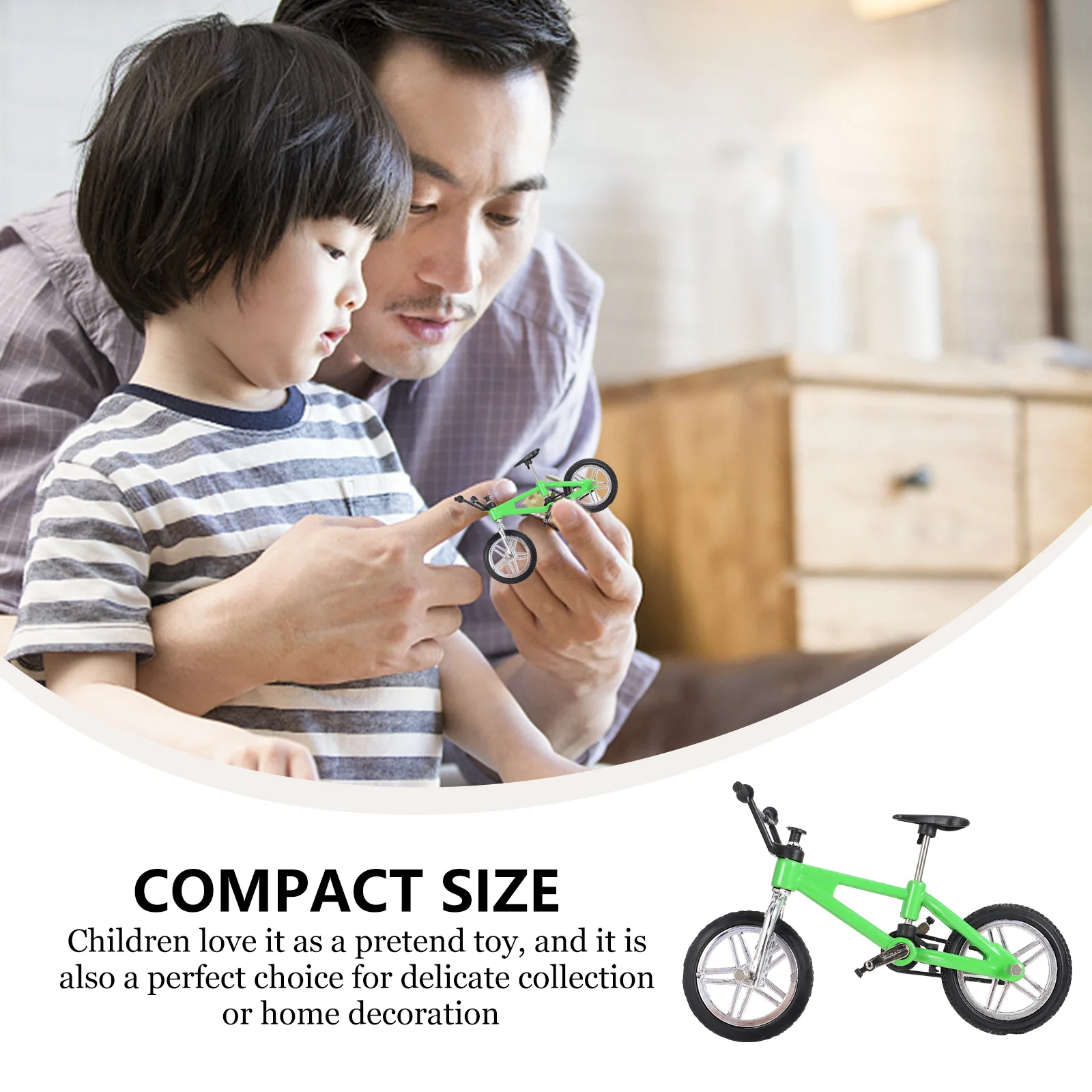 1 set 1 Set Bike Alloy Finger For Kids Birthday Gift Wear-Resistant Desktop Simulation Bike Finger