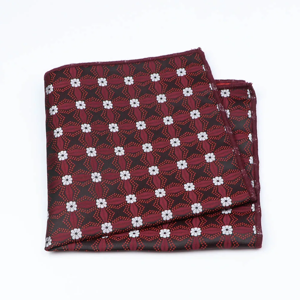 Mouchoir de poche à pois bleus et rouges pour hommes, carré de poche à la mode, mouchoir Paisley floral imbibé, accessoires de mariage d'affaires, nouveau, 22x22cm