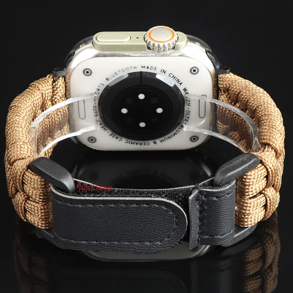 Weaving Umbrella Rope Outdoor Band for Apple Watch 49mm 46mm 45mm 44/42/41/40mm Strap iWatch Ultra 2 SE 10 9 8 7 6 5 4 3Bracelet