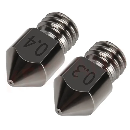 Imagen 2 del producto Piezas de impresora 3D, boquilla MK8 de 0,2mm-1,0mm para suministros de 1,75 MM CR10 CR10S Ender-3, cabezal extrusor de acero endurecido, boquilla de impresora 3D