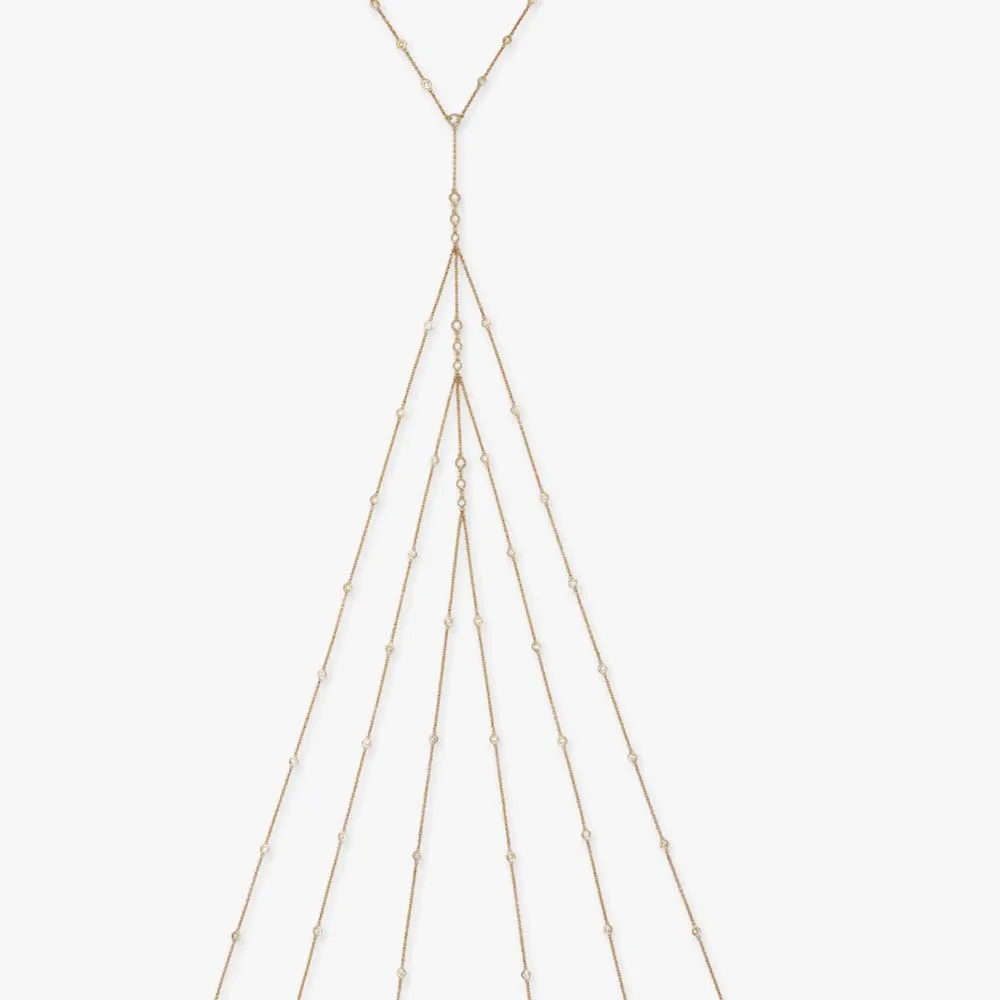 Stonefans Layered Body Chain Jewelry Sexy Necklace Lingerie for Women Waist Belly Bikini New Accessoris Chest Chain Bra Bohemian