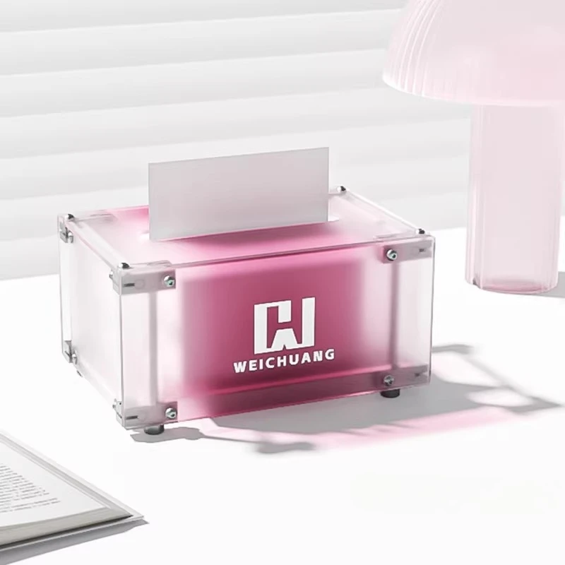 

Luxury Acrylic Napkin Box Desk Tissue Box Holder Dopamine Colorful Stylish Desktop Tissue Container for Home Kitchen Storage