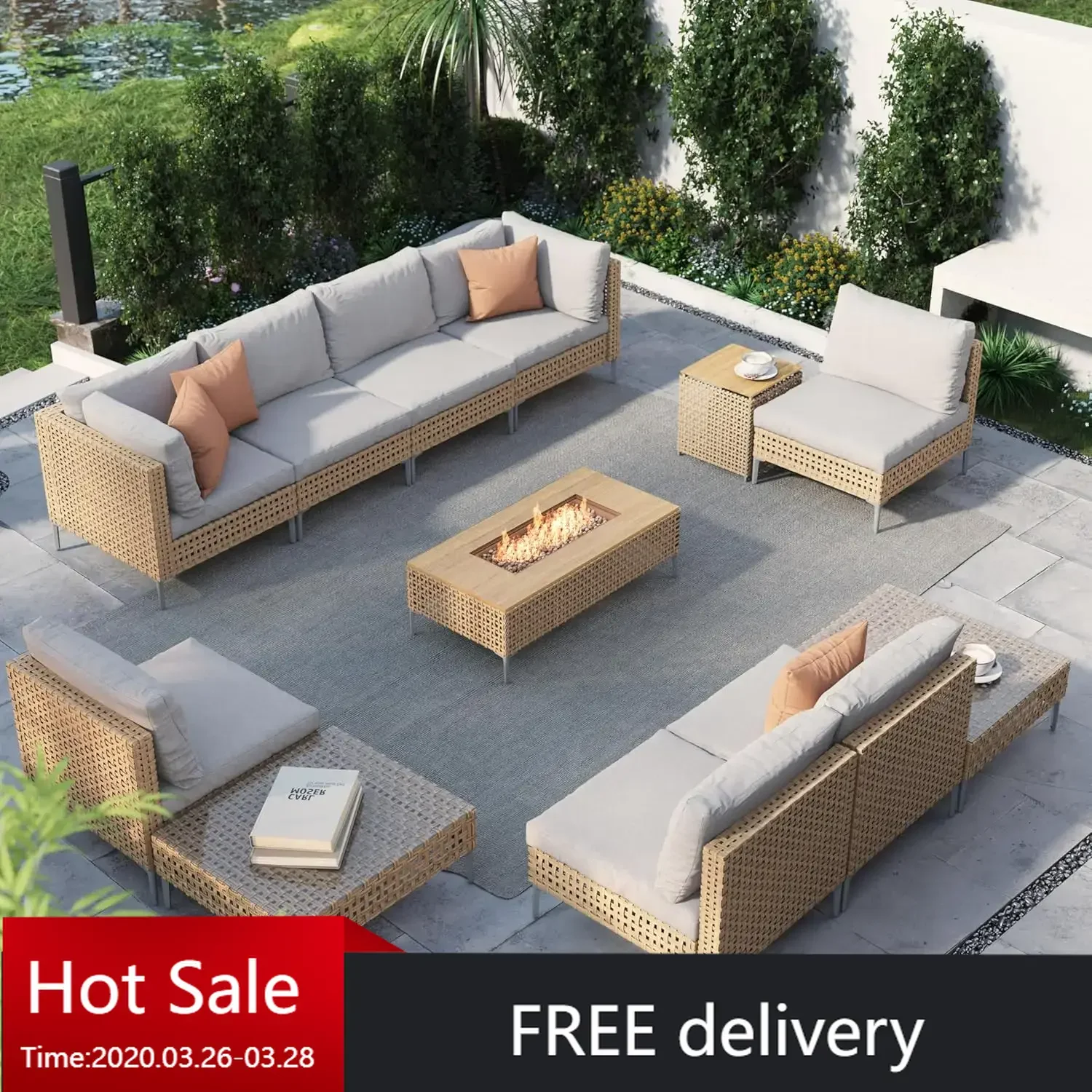 12-Piece Patio Furniture Set with 47