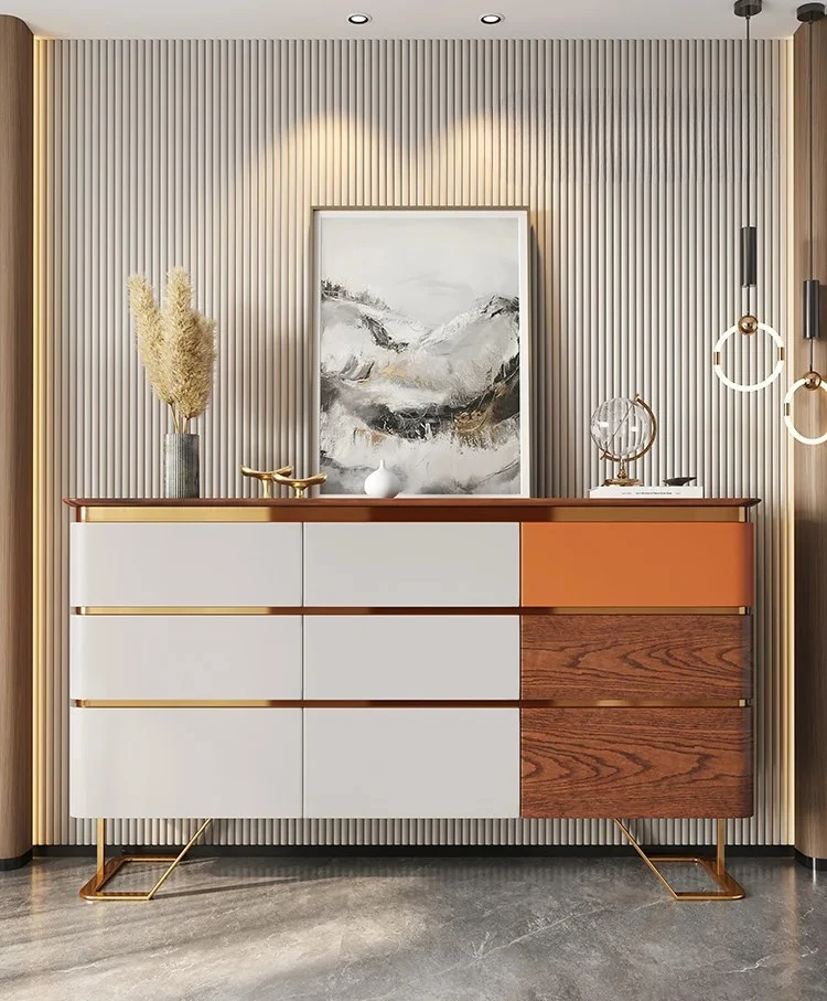 

Nordic Style Solid Wood Sideboard Household Minimalist Storage Cabinet